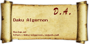 Daku Algernon névjegykártya